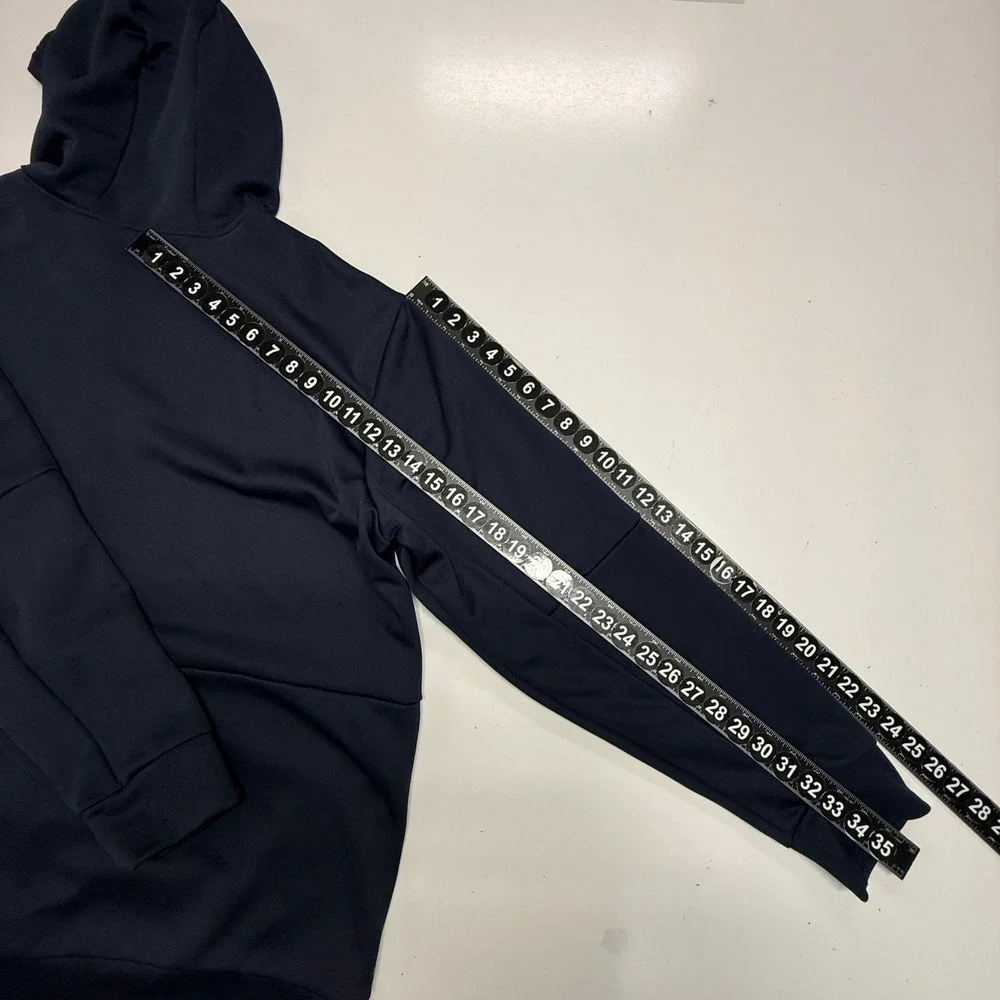 Adidas Hoodie Mens 2XL Navy Blue Pullover Aeroready‎ Logo Kangaroo Pockets Sport